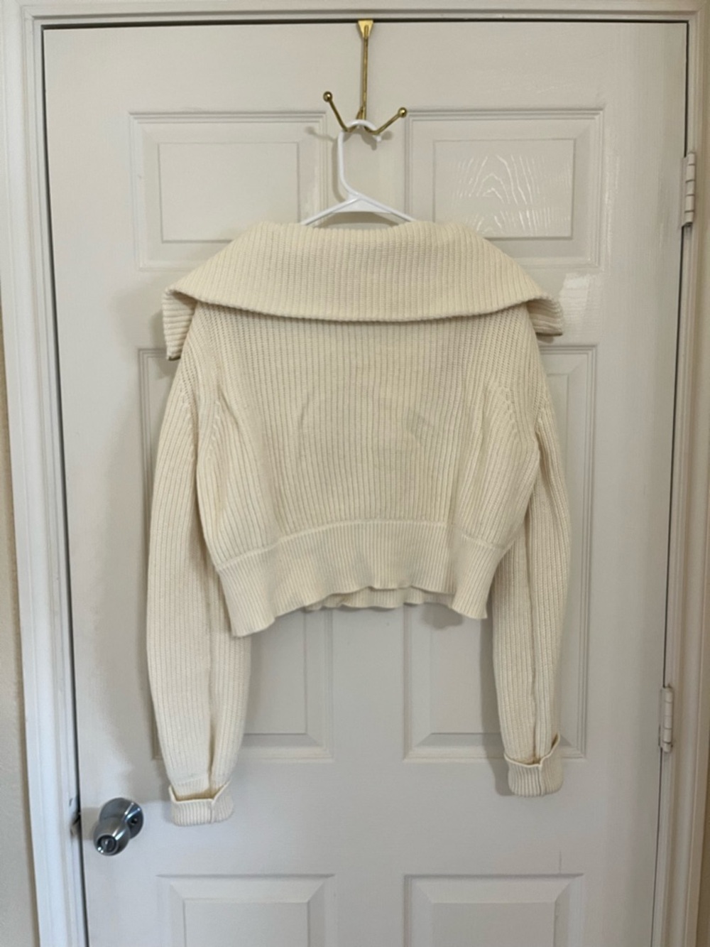 Varley Mentone Half-Zip Knit Pullover in Egret - Picture 7 of 9